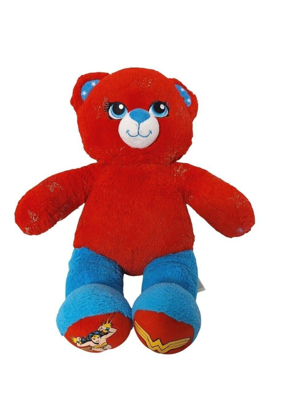 Build A Bear Wonder Woman Plush 17" Red Blue Gold Stars